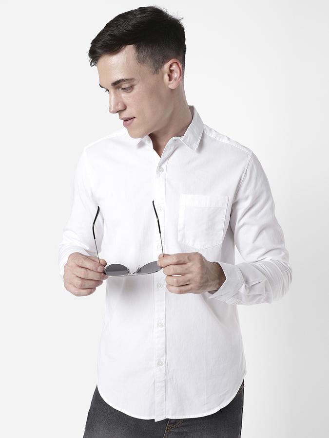 R&B Men White Casual Shirts image number 0