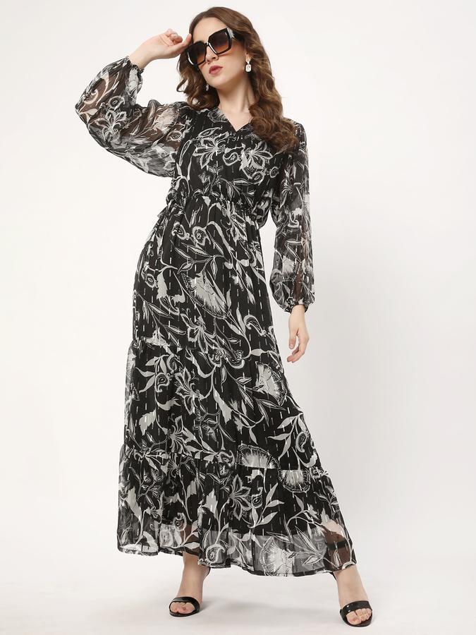 Women Floral Print A-Line Dress image number 1