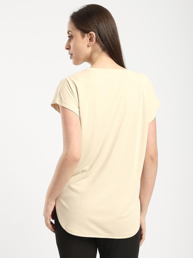 Women Polyester Regular Fit Round Neck Graphic Top