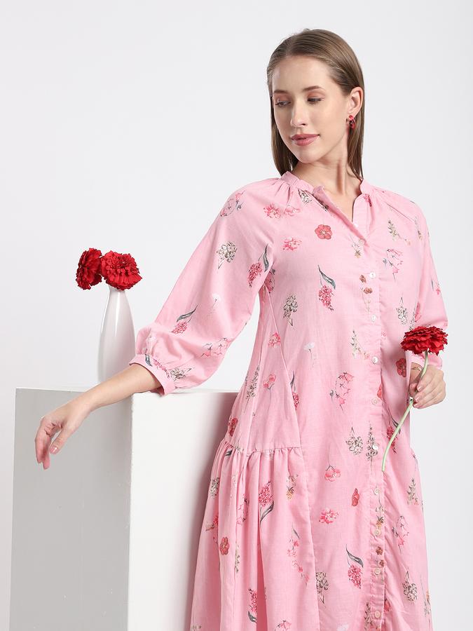 R&B Women's Pink Printed Dress