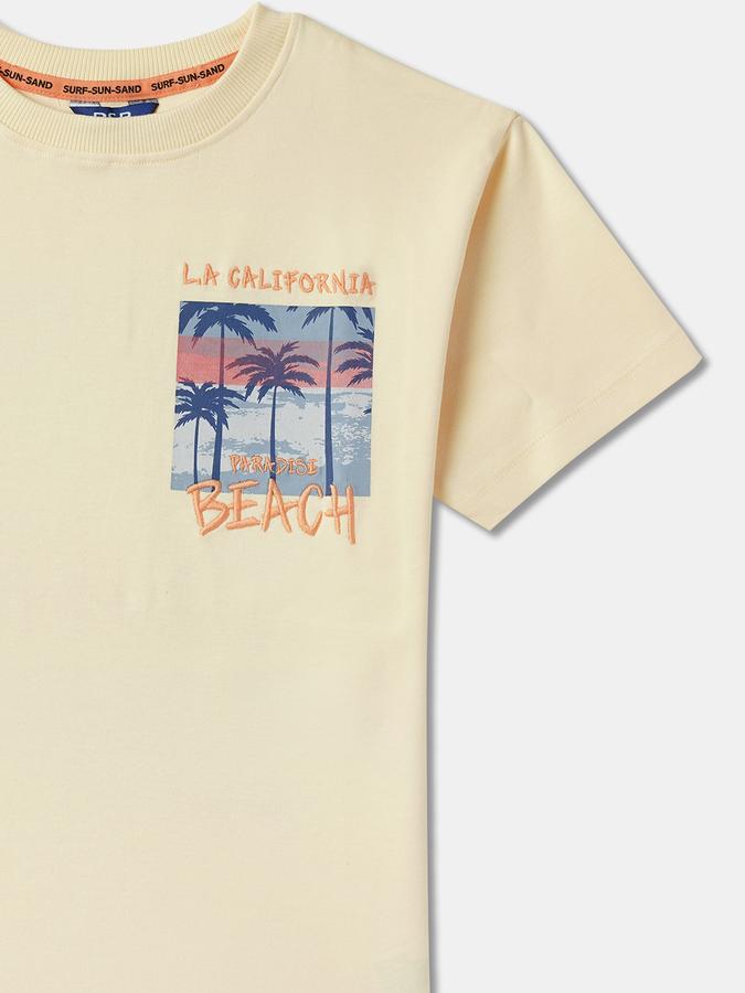 Boys Tropical Print Regular Fit T-Shirt image number 2