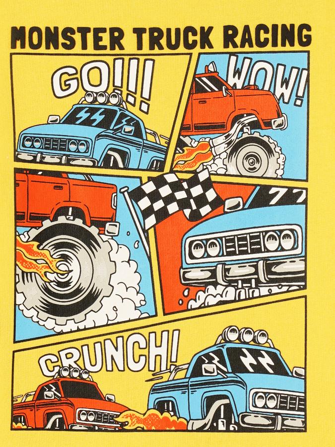 Boys Cotton Regular Fit Crew Neck Graphic Sweatshirt