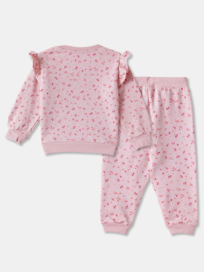 R&B Girls' Pink Printed Co-ord Set