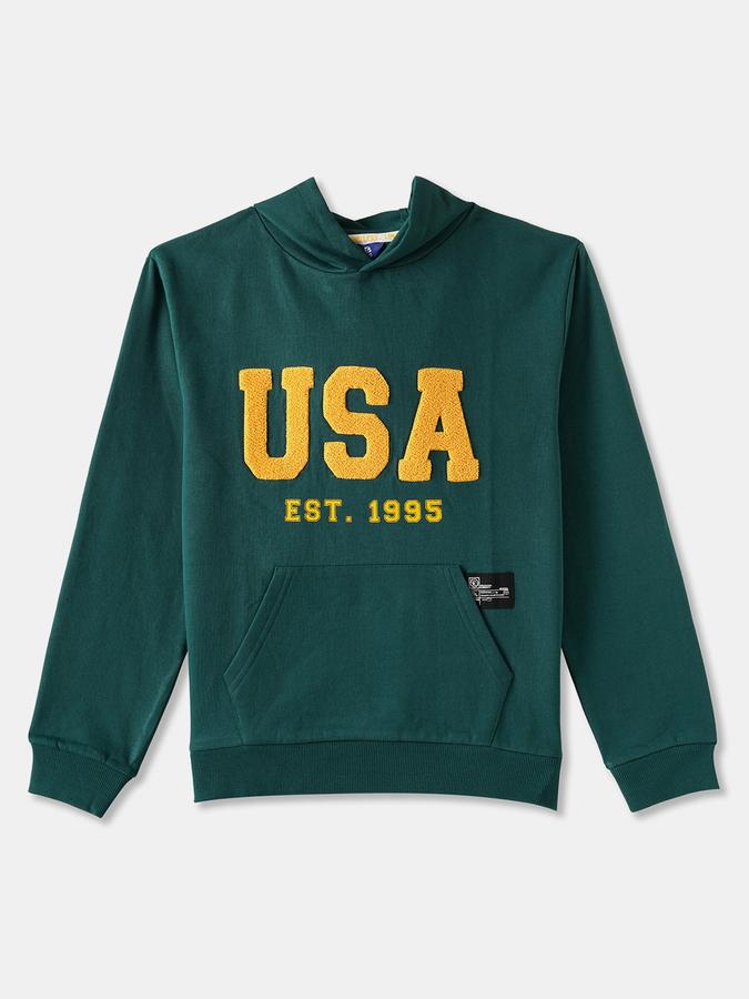 R&B Boys' Green Printed Jacket