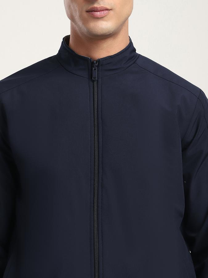 Men Polyester Slim Fit Bomber Jacket