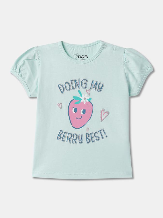 Girls Typographic Print Regular Fit T-Shirt image number 0