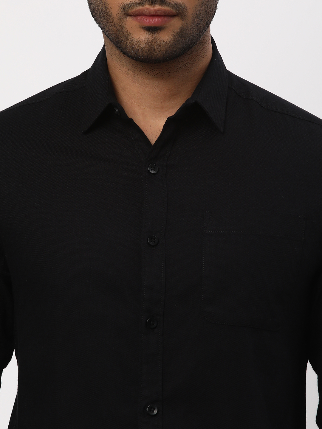 Men Regular Fit Shirt with Patch Pocket image number 3