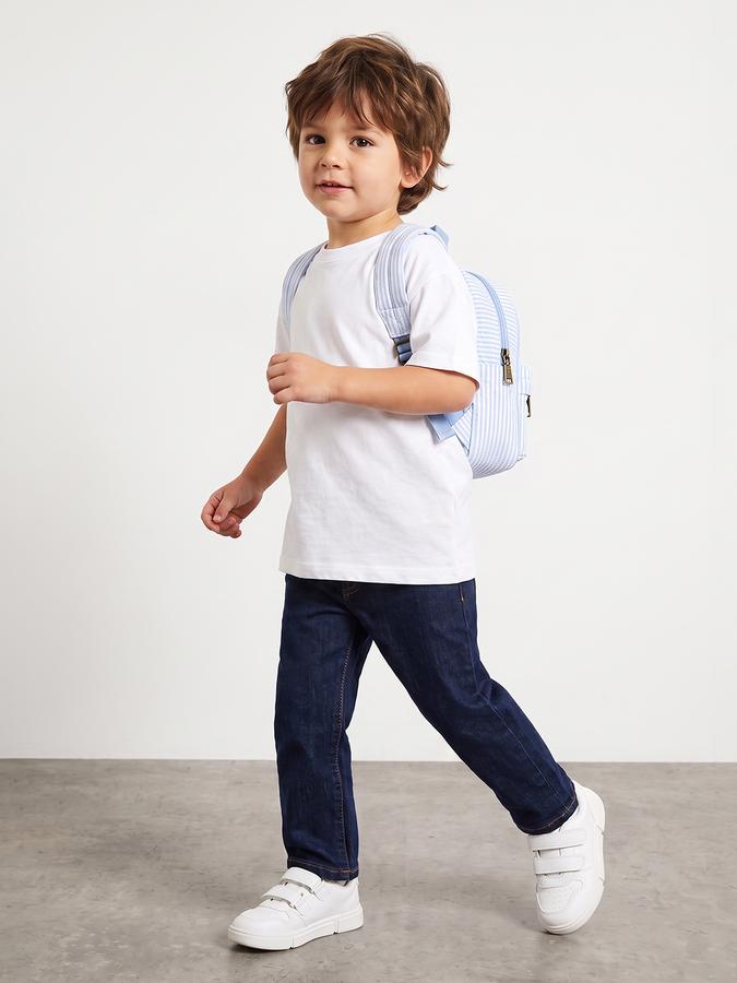 R&B Boys Dark Blue Solid Mid Rise Stretchable Jeans