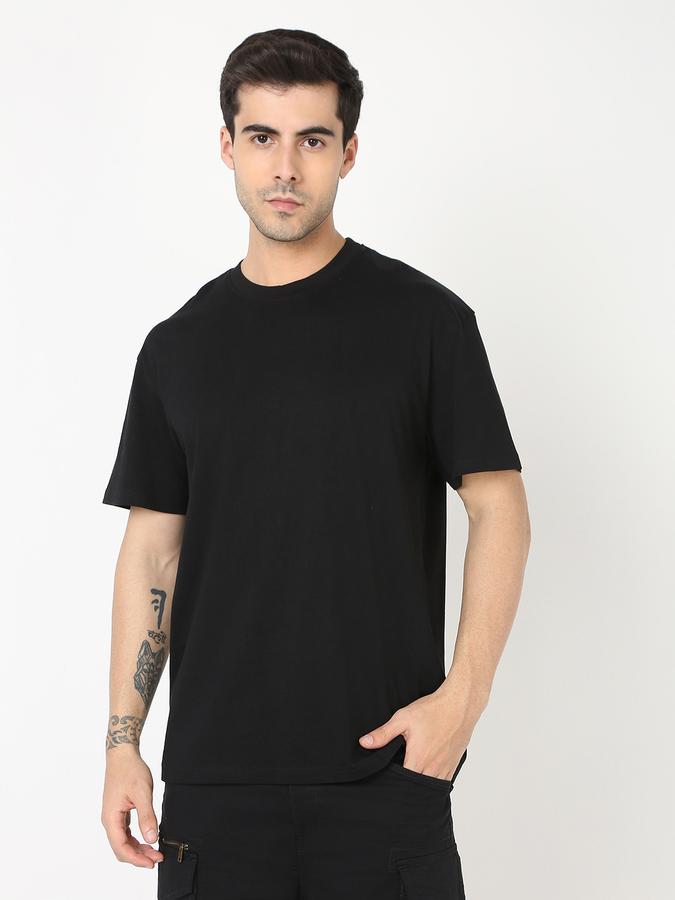 Men Oversized Fit Crew-Neck T-Shirt image number 0