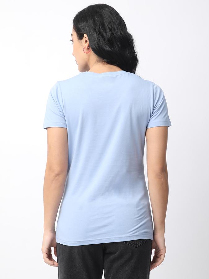 Women Cotton Relaxed Fit Crew Neck Solid T-shirt