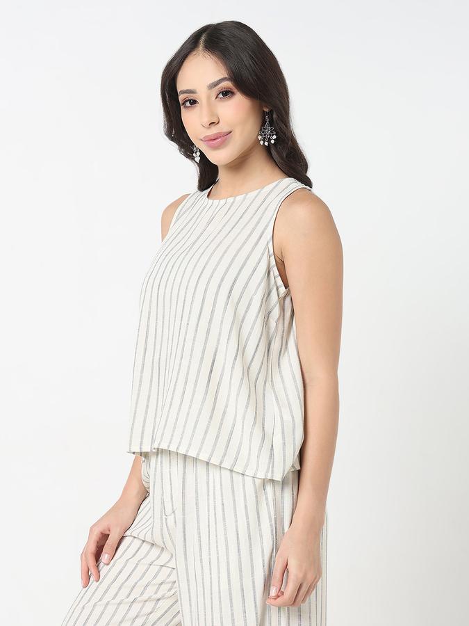 Women Viscose Blend Relaxed Fit Round Neck Solid Top