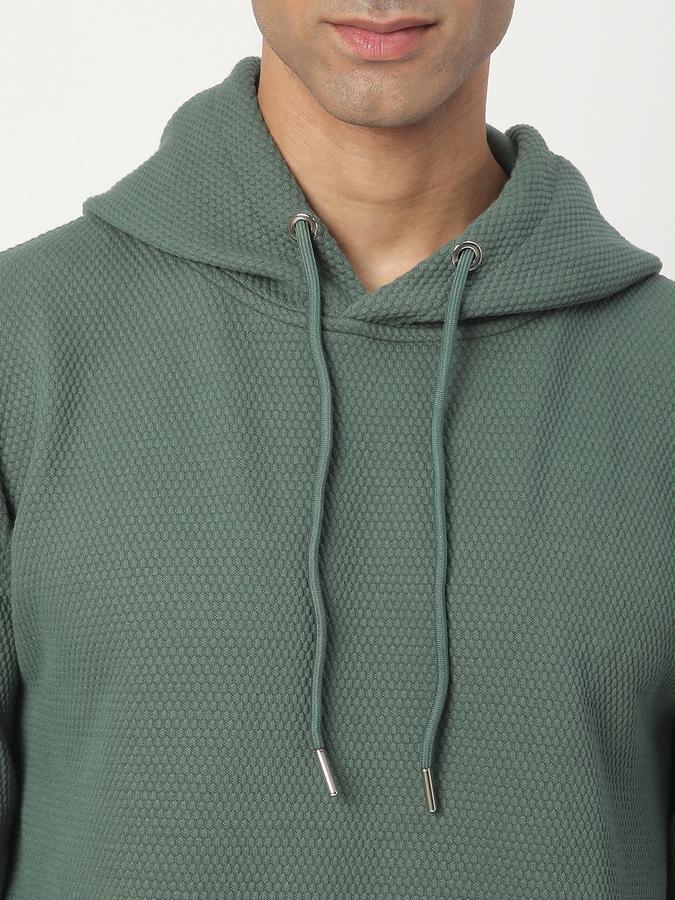 Men Cotton Oversized Fit Hooded Solid Sweatshirt