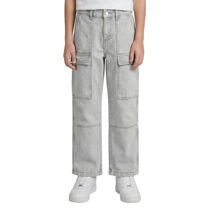 R&B Grey Solid Mid-Rise Boys Jeans 