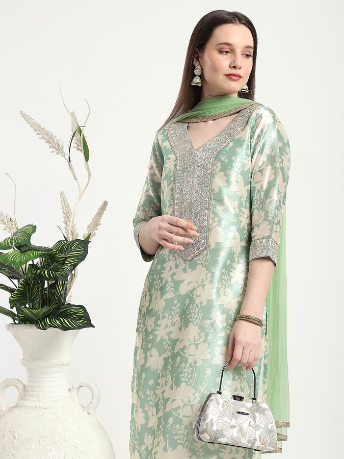 Women Viscose Blend Floral Printed Kurta And Palazzo Set