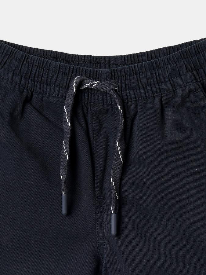 Boys Cotton Regular Fit Elastic Waist Clean Hem Shorts