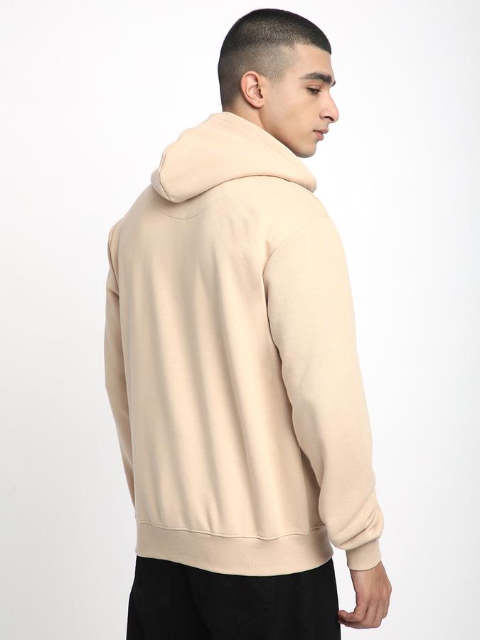 Men Fleece Regular Fit Hooded Zip Up Sweatshirt
