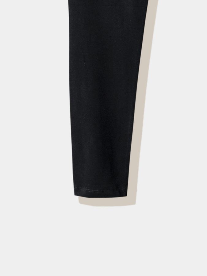 Girls Cotton Blend Skinny Fit Elastic Waist Solid Leggings