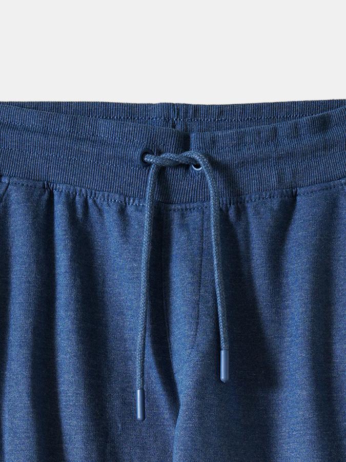 Boys Cotton Regular Fit Drawstring Waist Cuffed Hem Joggers