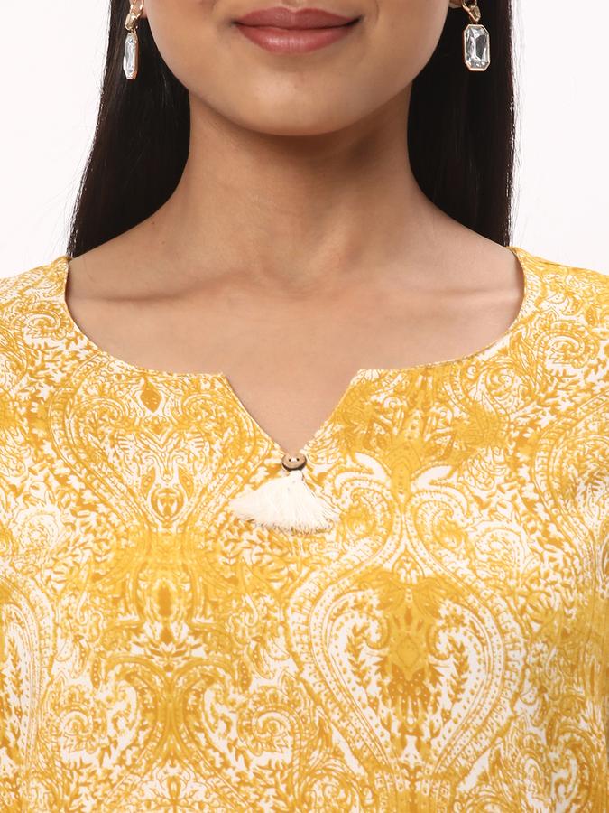 Women Printed Straight Kurta image number 3
