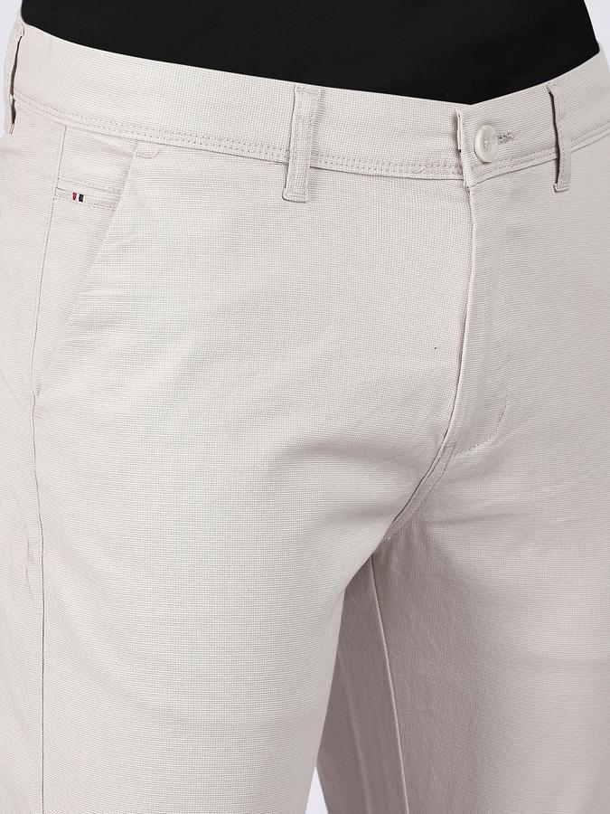 R&B Men's Ivory Slim Fit Trousers