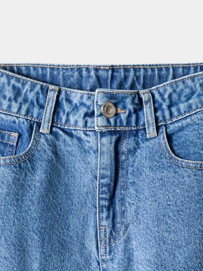 Girls Cotton Regular Fit Mid Rise Clean Hem Jeans