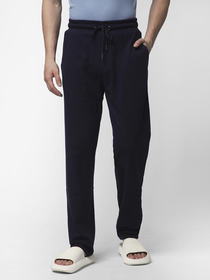 Textured Lounge Pants with Drawstring Waist