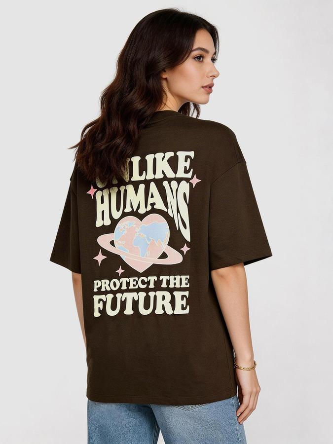 R&B Brown Solid Women Regular fit Top 