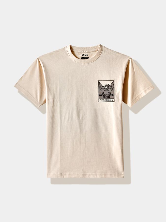 Boys Cotton Regular Fit Crew Neck Graphic T-shirt