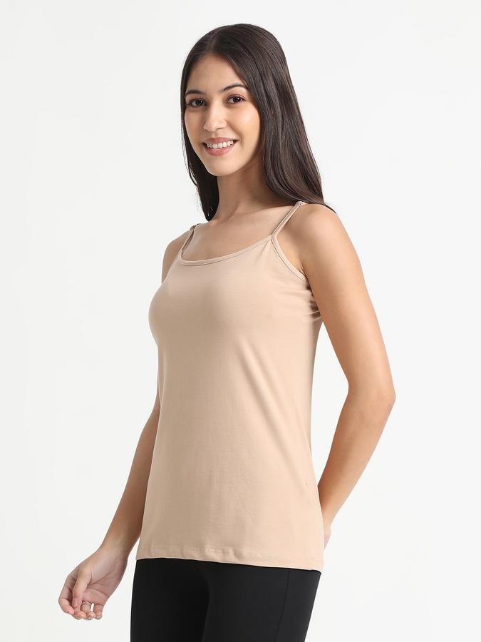 Women Cotton Blend Slim Fit Scoop Neck Solid Camisole