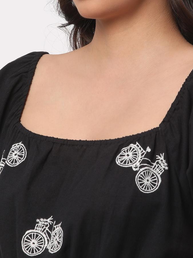 Women Rayon Embroidered Fit And Flare Ethnic Dress