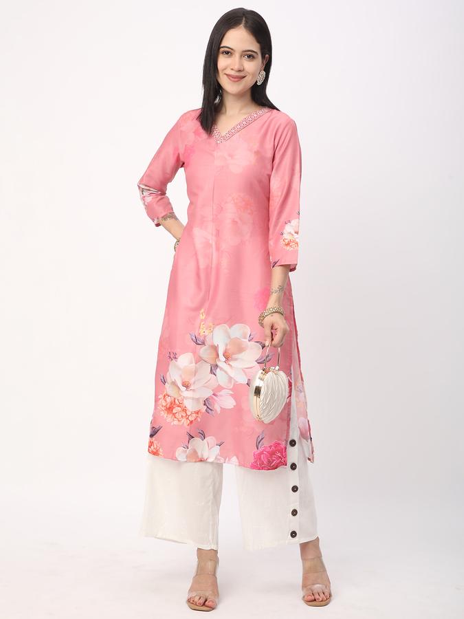 Women Cotton Culottes Elasticated Self Design Trousers