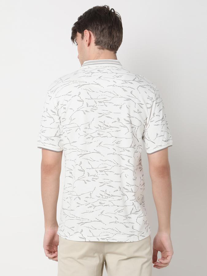 Men Tropical Print Regular Fit Polo T-Shirt image number 3