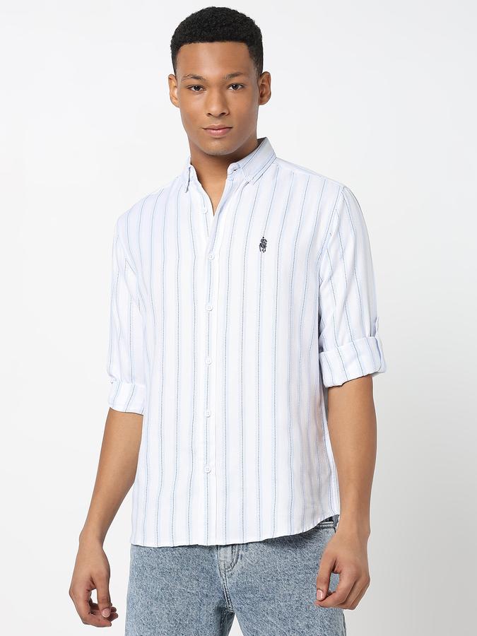 Men Shirt with Button Down Collar image number 1