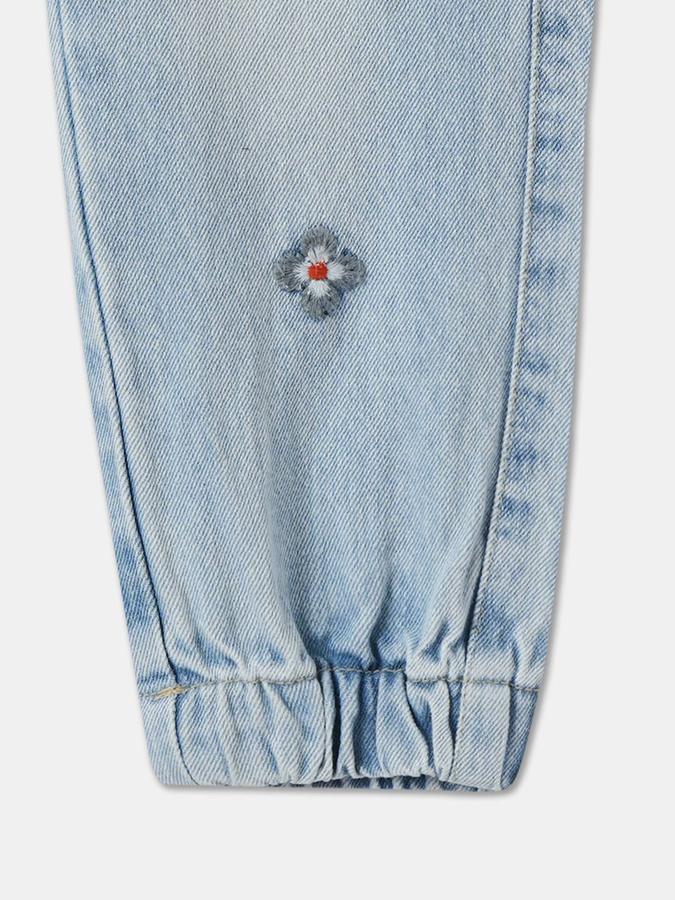 R&B Girls Light Blue Regular Fit Mid-Rise Jeans