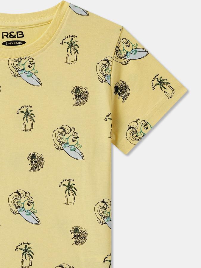 Boys Graphic Print Pure Cotton Regular T Shirt image number 2