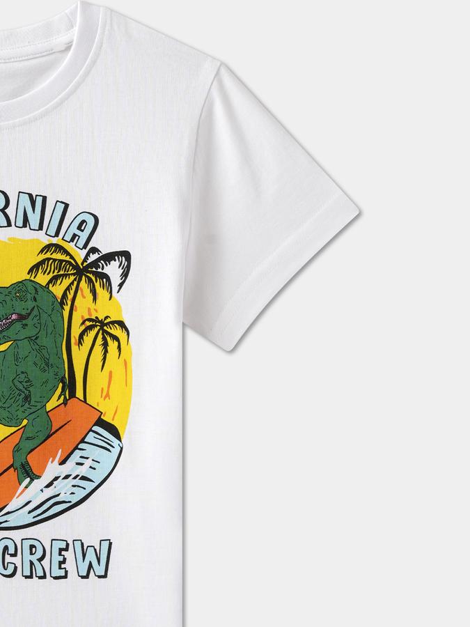 Boys Graphic Print Pure Cotton Regular T Shirt image number 2