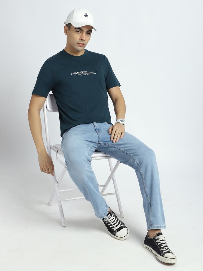 R&B Men's Indigo Printed T-Shirt