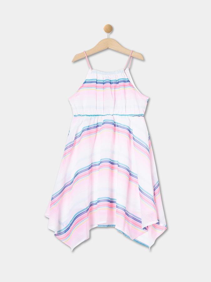 R&B Girl's A Line All Over Printed Woven Dress image number 1