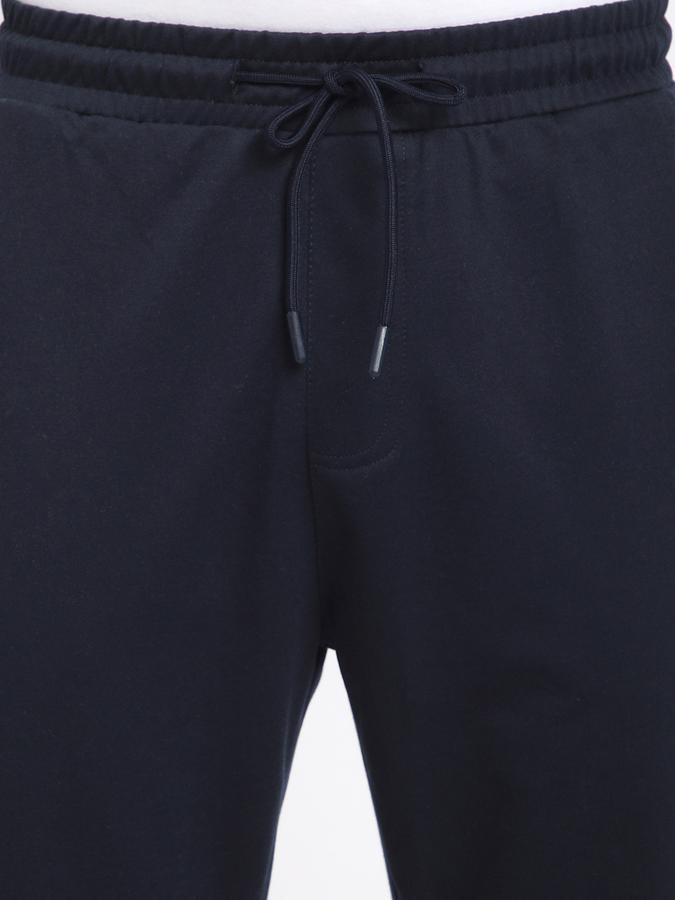 Men Polycotton Regular Fit Drawstring Waist Open Hem Trackpants