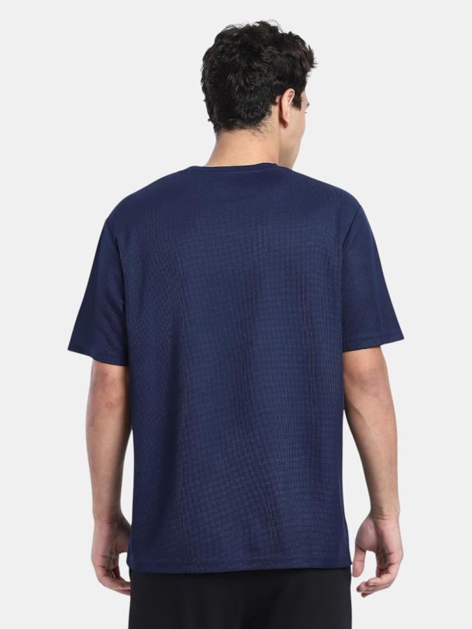R&B Blue Printed Men Short Sleeve T-shirt
