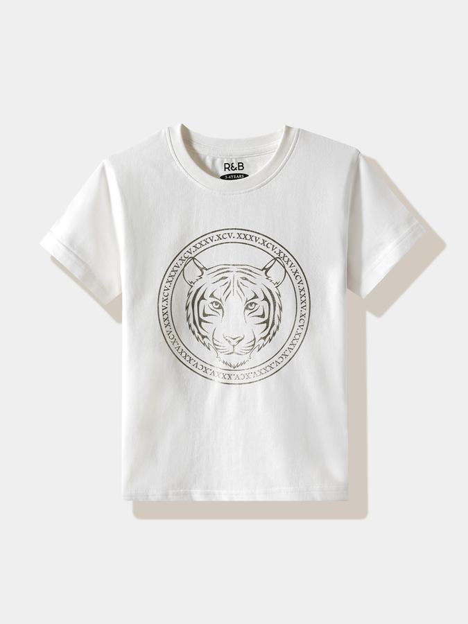 Boys Cotton Regular Fit Crew Neck Graphic T-shirt