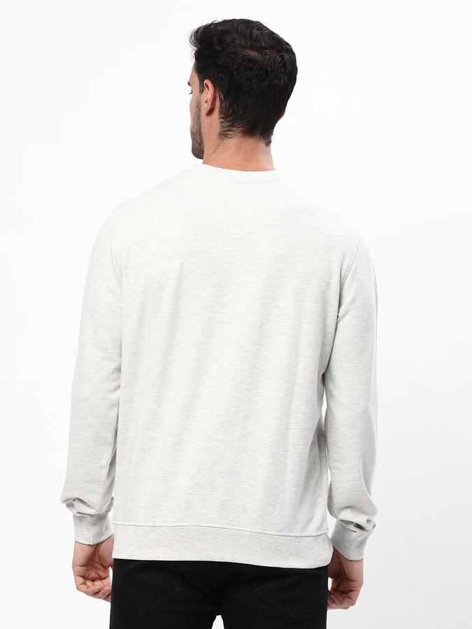 Men Cotton Regular Fit Crew Neck Graphic Sweatshirt