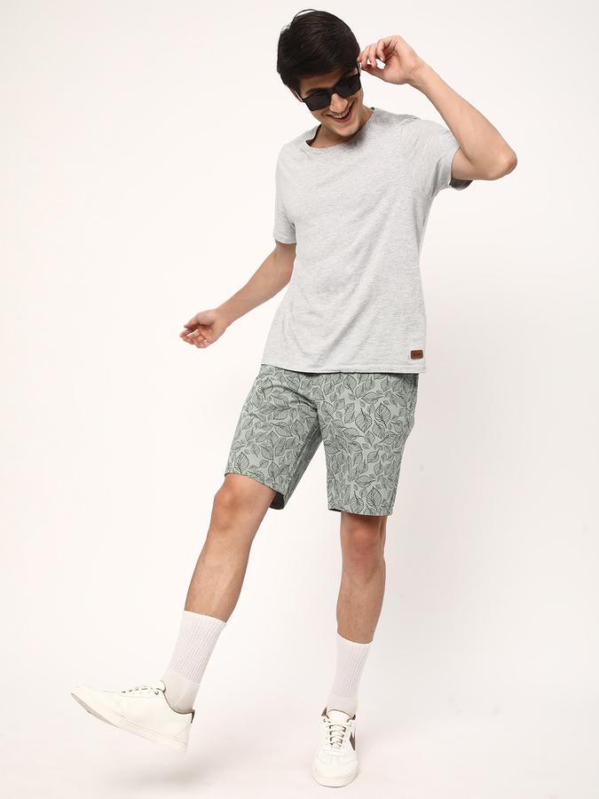 Boys Cotton Regular Fit Button Closure Clean Hem Shorts