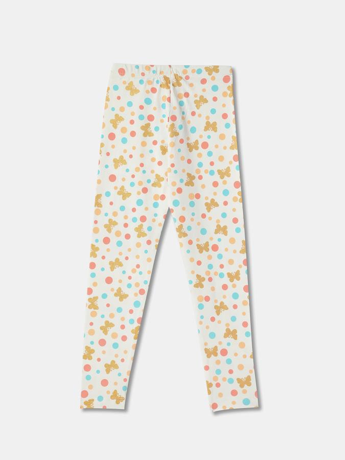 Girls Graphic Full Length Mid Rise Legging