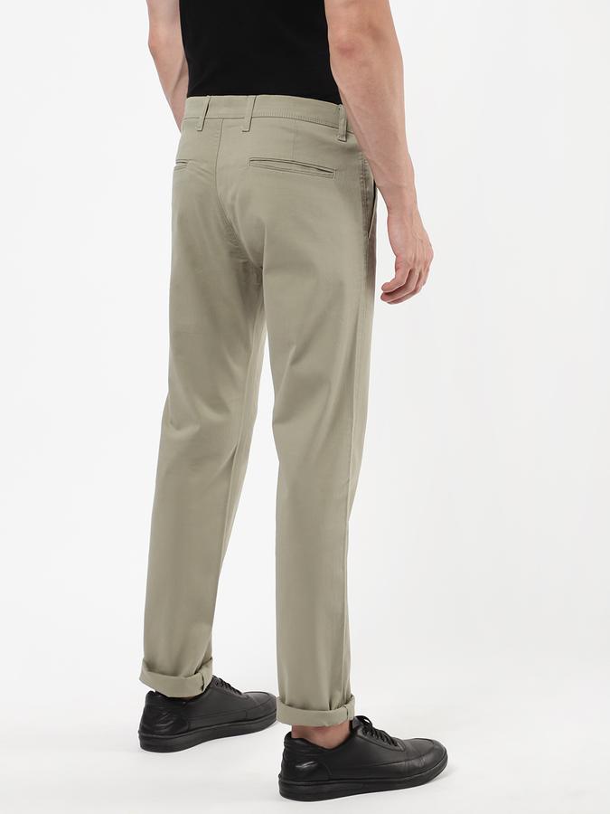 R&B Men Olive Casual Trousers image number 2