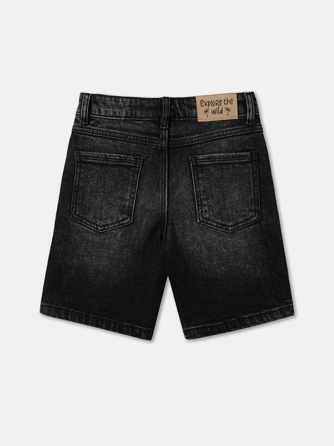 Boys Cotton Regular Fit Mid Waist Clean Hem Shorts