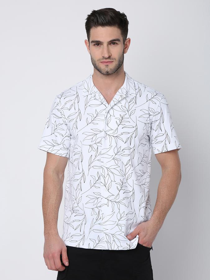 Men Leaf Print Regular Fit Shirt image number 0