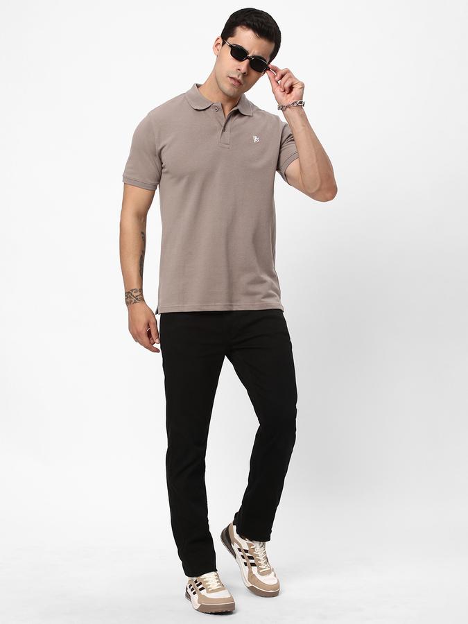 Men Logo Embroidered Regular Fit Polo T-Shirt image number 1