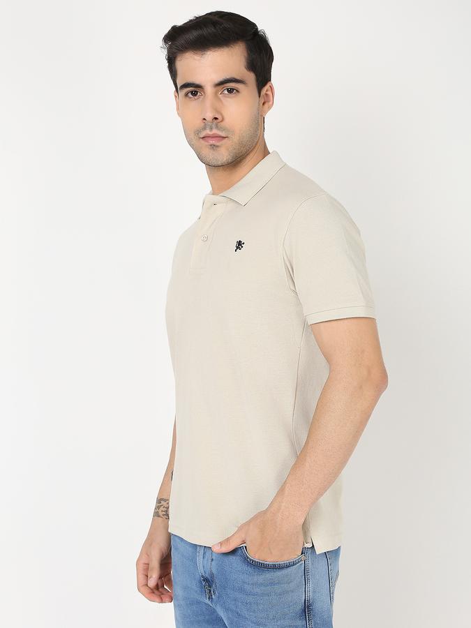 Men Regular Fit Polo T-Shirt with Logo Embroidery image number 1