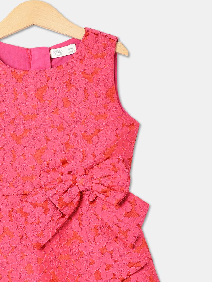 R&B Girl's Jacquard Partywear Dress image number 2